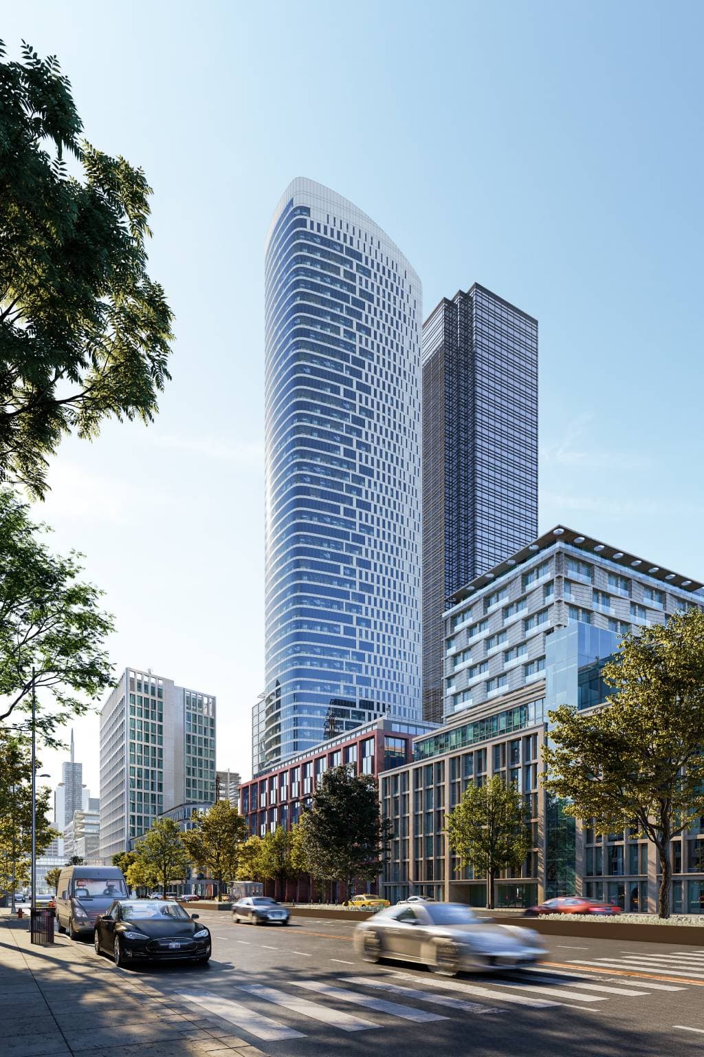 High skyscraper building