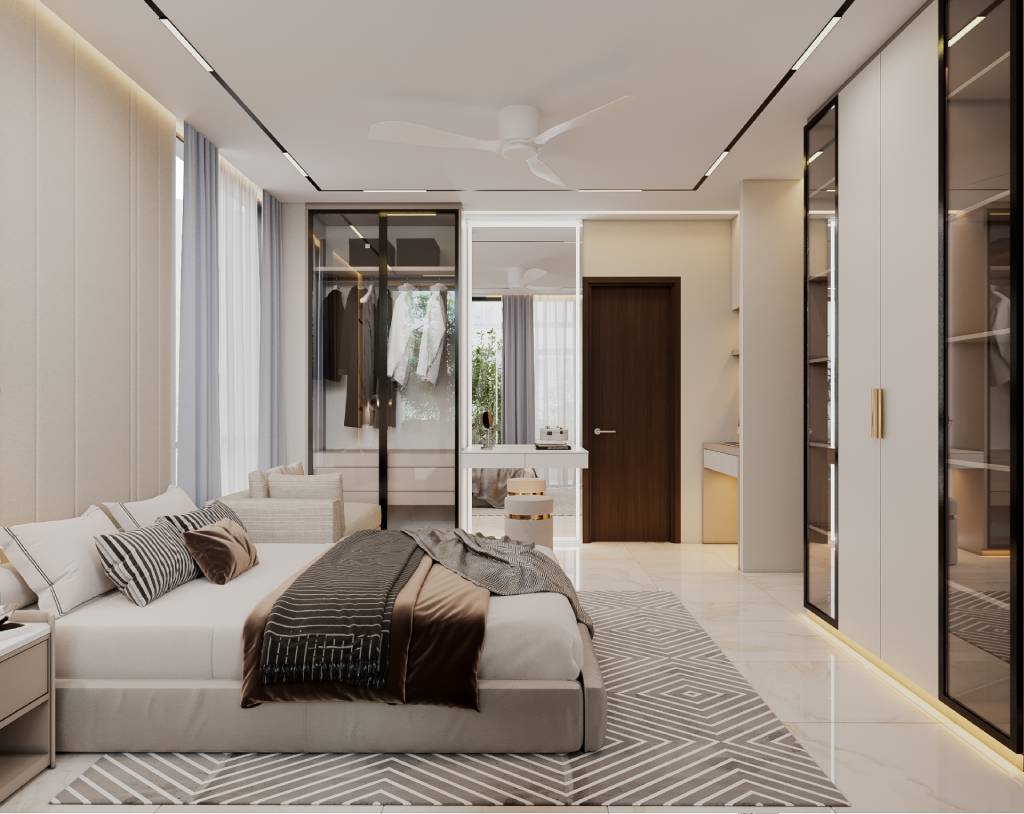 Luxuries bed in the living room